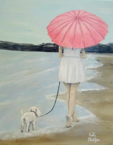 figure painting seaside stroll